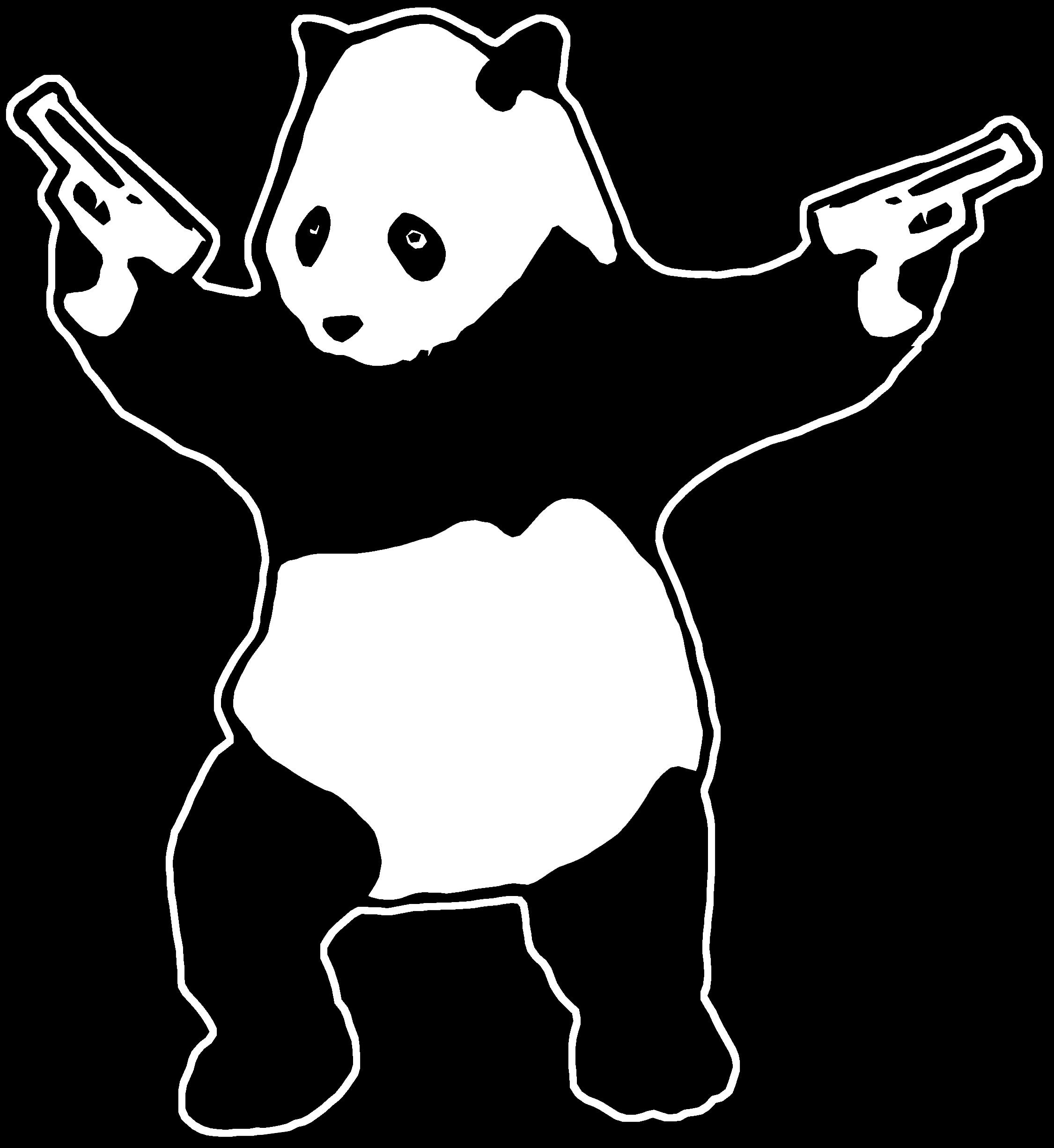 Панда с пистолетами
