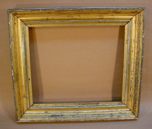1830s Lemon Gold Leaf Water Gilt Reeded Period Picture Frame