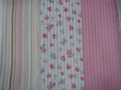 Maggie Miller Twin Quilt Sham Pink Dots Stripes Flowers