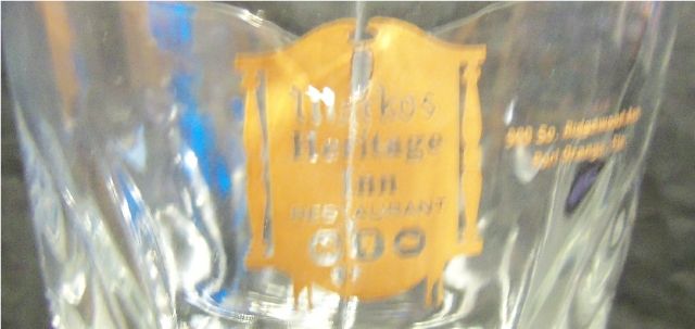 Vintage Markos Heritage Inn Restaurant Glass Pitcher Pineapple Glass
