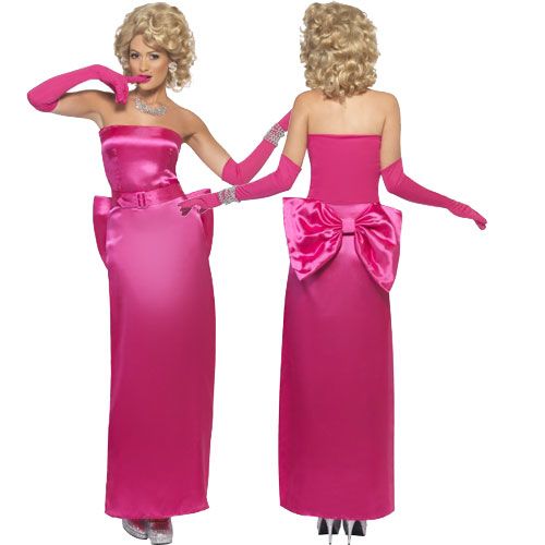 Lady in Pink Costume Hollywood Starlet Material Girl Dress s XL