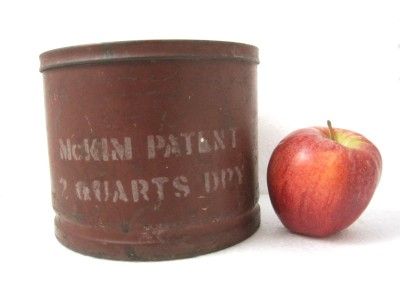 Antique McKim 2 Quart Dry Measure Red Tole Folk Art Pantry Primitive