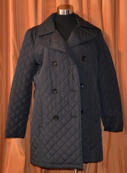 Michael Kors Black Quilted Nylon Jacket Coat Womens XL