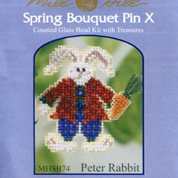 Rabbit Beaded Cross Stitch Kit Mill Hill 2003 Spring Bouquet