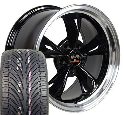  Black Bullitt Bullet Style Wheels Rims Tires 17x9 Fits Mustang® GT