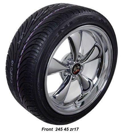 17 9 10 5 Chrome Bullitt Wheels Nexen Tires Rims Fit Mustang® 94