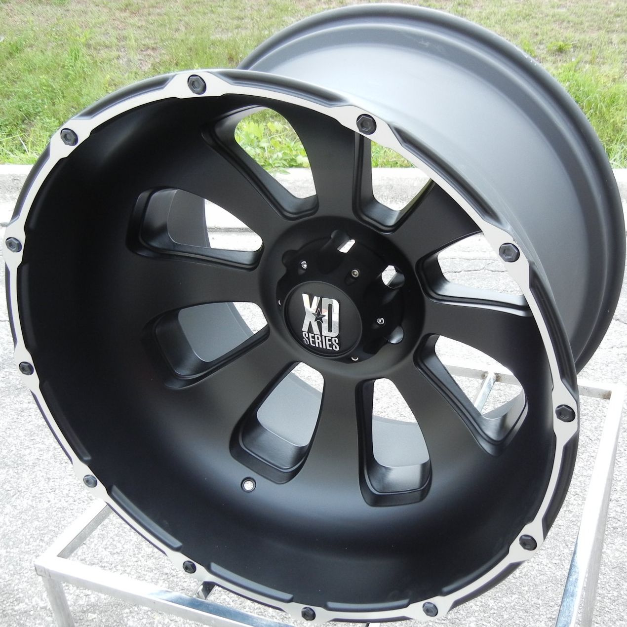 22x14 Black KMC XD Armour Wheels Rims Chevy GMC 1500 6x5 5 Nissan