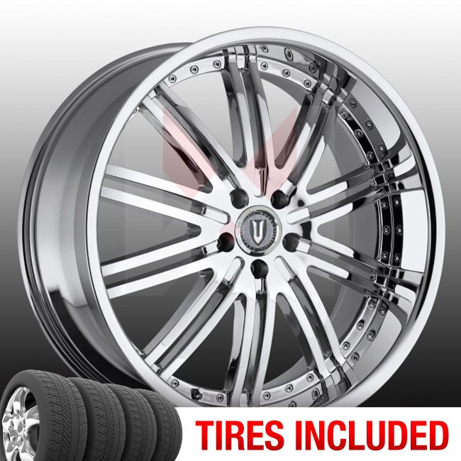 Set of 4 New 24 Versante 212 5x115 15 Wheels Tires Rims Chrome