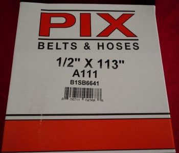 PIX Premium Black V Belt 1 2 X113 4L1130 A111 Polyester Corded Great