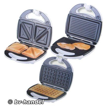 Sandwichtoaster Waffeleisen Kontaktgrill 3 in 1, NEU