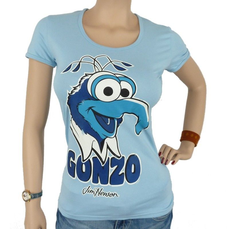 Logoshirt   The Muppets Faces Gonzo Girlie Shirt, light blue