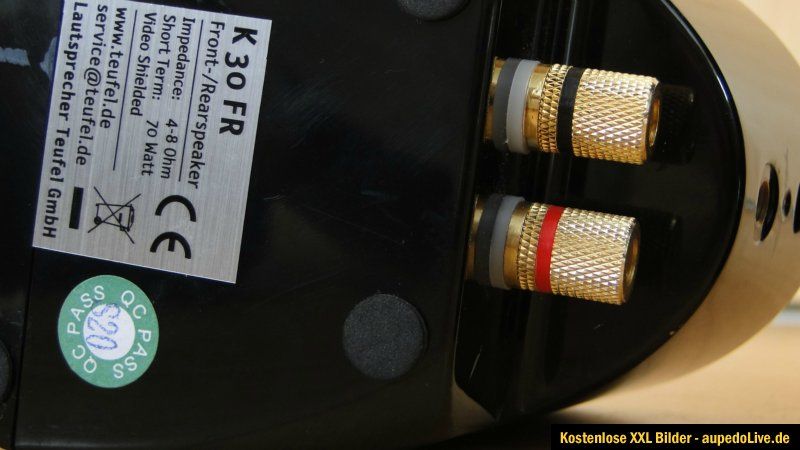 Teufel Kompakt 30 Stereolautsprecher, K 30 FR, Paar, Hochglanz schwarz