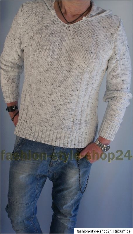 Pullover/Strick grob Kapuze TAZZIO Farbvar. /v. Größen