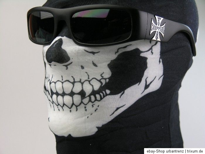 Skull Tube Schlauchtuch Schal Totenkopf Biker Face Mask Rocker Bandana