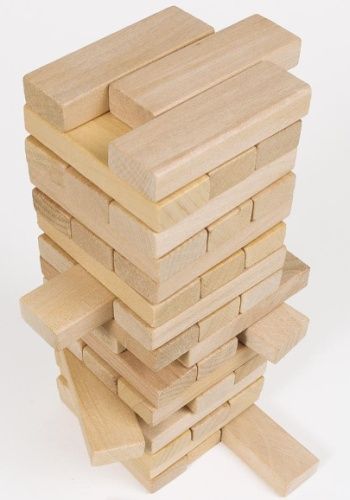 goki WACKELTURM Jenga Stapelturm 51 Holz Bausteine