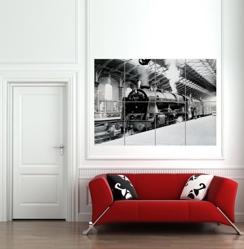 OLD STEAM TRAIN 1962 GIANT WALL ART POSTER B589
