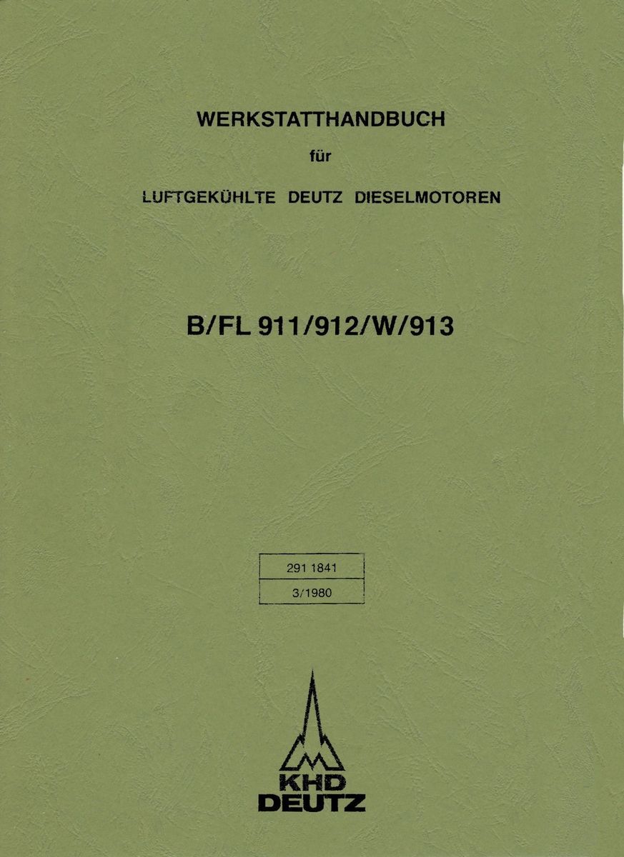 Werkstatthandbuch Deutz Diesel Motor BF6L913.