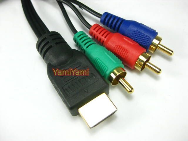 HDMI M Male to 3 RCA M Video Audio AV Adapter Cable DV