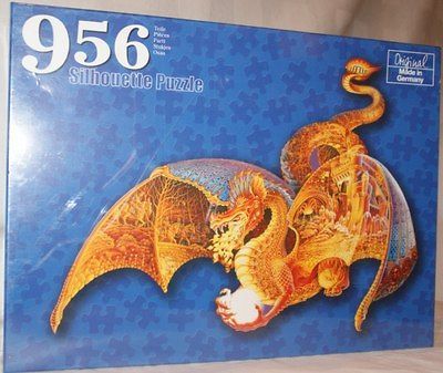 FX Schmid   Silhouette Puzzle Feuerdrache 956 Teile NEU / OVP